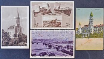77 db RÉGI és MODERN magyar városképes lap / 77 pre-1945 and modern Hungarian town-view postcards