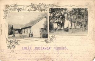 1906 Ruszanda-fürdő, Banja Rusanda (Melence); szállodák / spa hotels. Floral, Art Nouveau (EM)