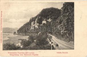 1902 Vágsziklás, Szkalka-Benedek, Skalka nad Váhom (Trencsénteplic környéke); Vág-völgy, apátsági romok / Vah valley, abbey ruins (EK)