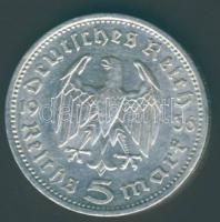 Német 3. Birodalom 1936A 5M Ag "Hindenburg" T:2/3