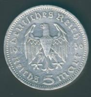 Német 3. Birodalom 1936A 5M Ag "Hindenburg" T:2/3