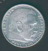 Német 3. Birodalom 1936J 5M Ag "Hindenburg" T:2/3