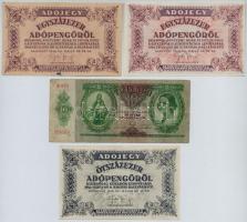 Vegyes 10db-os pengő bankjegy tétel, közte 3db adópengő T:II-III