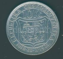 Csehszlovákia 1928. 10K Ag "10. Függetlenségi évforduló" T:2