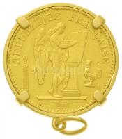 Franciaország 1878A 20Fr Au, aranyozott keretben (Br.:7,77g/0.900) T:2 France 1878A 20 Francs Au, in gold plated frame (Br.:7,77g/0.900) C:XF Krause KM#825