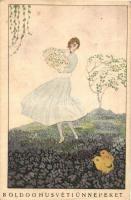 10 db RÉGI motívumos képeslap;  üdvözlő, állat, folklór, humor / 10 pre-1945 motive postcards; greet...