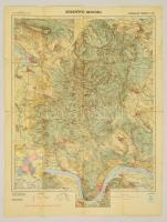 1927 Börzsöny-hegység kiránduló térképe. Kirándulók térképe 3. sz., 1:50.000, Bp. M. Kir. Állami Térképészet, kis szakadásokkal, a hátoldalán folttal, 75x57 cm.