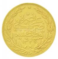 Oszmán Birodalom 1918. (1327/10) 100K Au "V. Mehmed" (7,17g/0.917) T:2
/ Ottoman Empire 1...