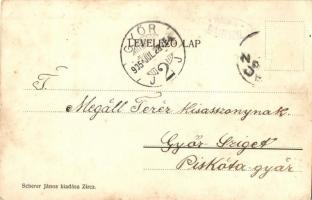 1905 Zirc, Zirci apátság, Dr. Tóth Endre villa, Dr. Kemény Pál lakháza. Kiadja Scherer János (ázott ...