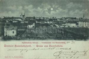 1901 Szombathely, látkép, villa. Kiadja Apfel H. C. (EK)