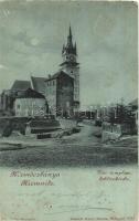 1900 Körmöcbánya, Kremnitz, Kremnica; Vártemplom / castle church (lyukak / holes)