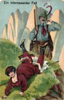 15 db RÉGI motívumlap,  üdvözlő, gyerek, humor, reklám, közte litho / 15 pre-1945 motive postcards; ...