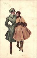 15 db RÉGI motívumlap,  üdvözlő, gyerek, humor, reklám, közte litho / 15 pre-1945 motive postcards; ...