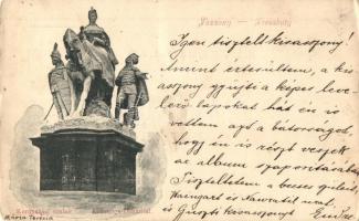 1898 Pozsony, Pressburg, Bratislava; Koronázási szobor / monument (EK)