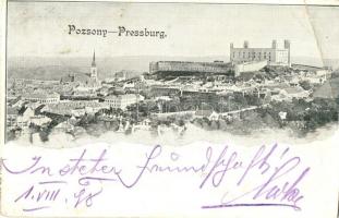 1898 Pozsony, Pressburg, Bratislava; vár / castle (EB)