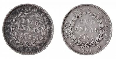 Brit-India 1841. 2A Ag "Viktória" (2xklf) T:2,2- patina
British India 1841. 2 Annas Ag &q...