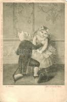 23 db RÉGI motívumlap, üdvözlő, gyerek, humor, hölgyek, reklám/ 23 pre-1945 motive postcards; greeti...