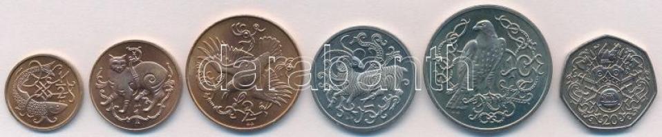 Man-sziget 1983. 1/2p-20p (6xklf) T:1- (eredetileg PP) Isle of Man 1983. 1/2 Penny - 20 Pence (6xdiff) C:AU (originally PP)