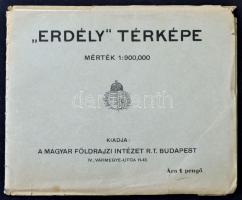cca 1940 Erdély térképe, rajzolta Kogutowicz Manó 1:900.000, Bp. Magyar Földrajzi Intézet, történelm...
