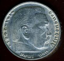 Német 3. Birodalom 1939D 5M Ag "Hindenburg" nagy h.k.-tel T:2/3+