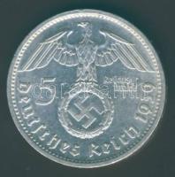 Német 3. Birodalom 1939D 5M Ag "Hindenburg" nagy h.k.-tel T:2/3+