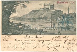 1898 (Vorläufer!) Pozsony, Pressburg, Bratislava; Posonium 1709 (lyuk / hole)