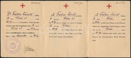 1944 Bp., Légoltalmi Liga által kiadott többnyelvű igazolvány