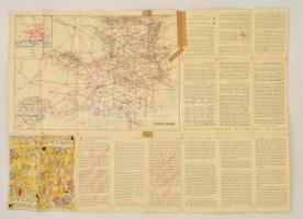 cca 1933-1936 Németország - A szép utazások hazája, illusztrált, rajzos Németország térkép, Berlin, ...