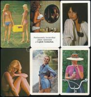 cca 1978-1979 10 db hölgyeket ábrázoló kártyanaptár