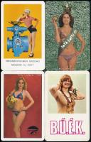 cca 1978-1979 10 db hölgyeket ábrázoló kártyanaptár