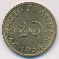 Saar-vidék 1954. 20Fr Al-Br T:1-
Saarland 1954. 20 Franken Al-Br C:AU