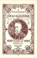 1825-1925 A budapesti Magyar Nemzeti Múzeum Jókai kiállítása emléklapja / Jókai memorial exhibition advertisement