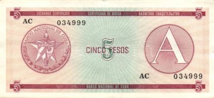 Kuba/kölföldi váltó kiadások 1985. 5P "A" sorozat T:II