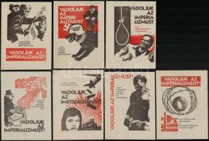 1966 Vádoljuk az imperializmust - 7 db különböző röplap