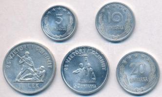 Albánia 1969. 5q Al + 10q Al + 20q Al + 50q Al + 1L Al T:1-
Albania 1969. 5 Qindarka Al + 10 Qindar...