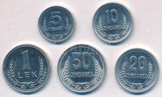 Albánia 1988. 5q Al + 10q Al + 20q Al + 50q Al + 1L Al T:1-
Albania 1988. 5 Qindarka Al + 10 Qindar...