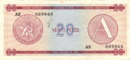 Kuba/külföldi váltó kiadások 1985. 20P "A" sorozat T:II