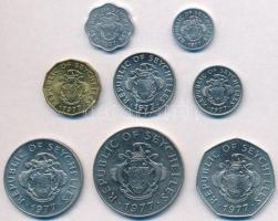 Seychelle-szigetek 1977. 1c-10R (8xklf) T:1- 
Seychelles 1977. 1 Cent - 10 Rupees (8xdiff) C:AU
Kr...