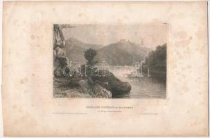 3 db tájképes acélmetszet: Rudelsburg és Saaleck, Neuhaus kastély, Neuburg, 9,5x15 cm