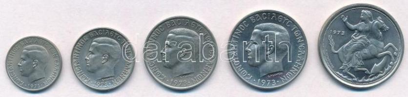 Görögország 1971. 1D Cu-Ni + 1973. 2D Cu-Ni + 5D Cu-Ni + 10D Cu-Ni + 20D Cu-Ni T:1 Greece 1971. 1 Drachma Cu-Ni + 1973. 2 Drachmai Cu-Ni + 5 Drachmai Cu-Ni + 10 Drachmai Cu-Ni + 20 Drachmai Cu-Ni C:UNC