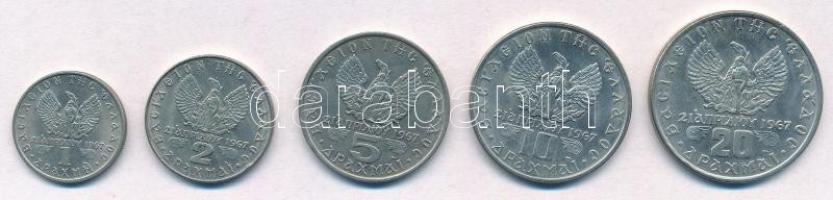 Görögország 1971. 1D Cu-Ni + 1973. 2D Cu-Ni + 5D Cu-Ni + 10D Cu-Ni + 20D Cu-Ni T:1
Greece 1971. 1 D...