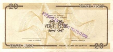 Kuba/kölföldi váltó kiadások 1985. 20P "D" sorozat T:II