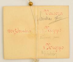 1898-1905 Nagy táncrend gyűjtemény, 18 db. Jogász bál, Jogász majális, "Vuk bál", Medikus ...