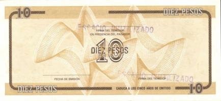 Kuba/külföldi váltó kiadások 1985. 10P "D" sorozat T:II