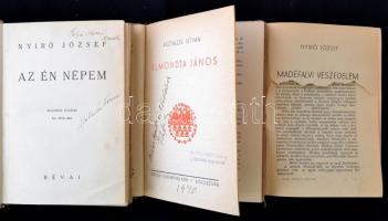 Vegyes könyvtétel, 3 db: 
Nyírő József: Mádéfalvi veszedelem. Az én népem. Bp., é.n., Révai. Kiadói...