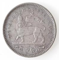 Etiópia ~1903. 1g Ag T:2- Ethiopia ~1903. 1 Ghersh Ag C:VF Krause KM#12