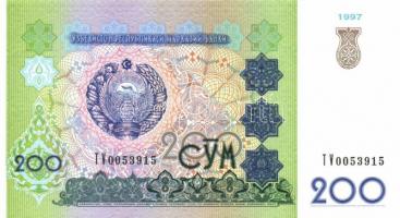 Üzbegisztán 1994 1S, 3S, 5S T:I + 10S, 25S T:II+ + 1997. 200S T:I