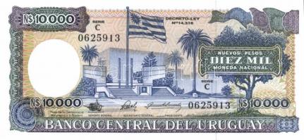 Uruguay 1985. 500P "C" T:I + 1986. 200P, 10.000P pár! T:I (10.000P), II+ (200P) Csak egysz...