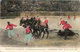 6 db főleg régi bikaviadalos motívumlap, ebből 2 modern / 6 mainly pre-1945 bullfight motive cards, ...