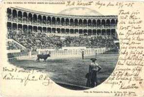 6 db főleg régi bikaviadalos motívumlap, ebből 2 modern / 6 mainly pre-1945 bullfight motive cards, ...